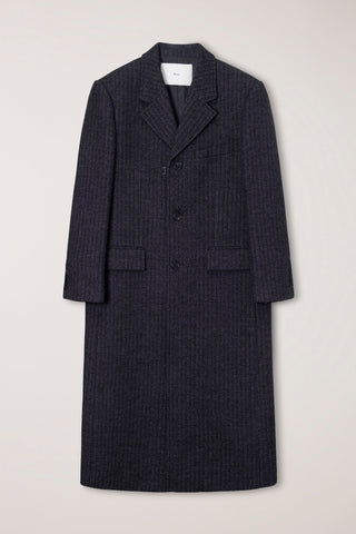 UNISEX 2-WAY 3 BUTTON COAT GREY STRIPE
