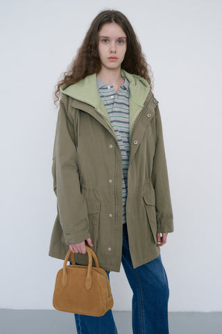 SUEDE BOSTON TOTE BAG GOLDEN CUSTARD