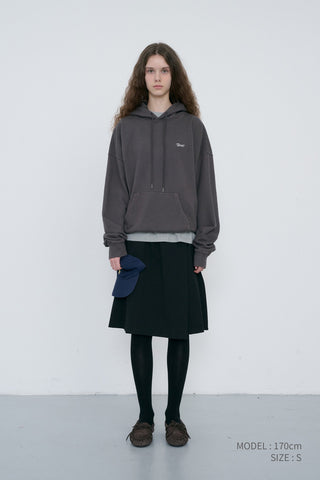 UNISEX GARMENT DYED HOODIE BLACK