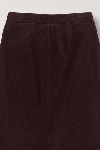 FLEECE MAXI SKIRT CHOCO BROWN