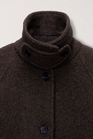 BELTED HALF COAT BROWN
