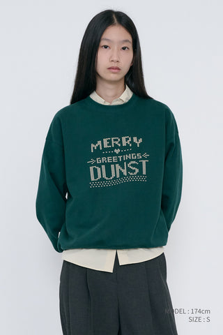 UNISEX PIXEL SWEATSHIRT DEEP GREEN