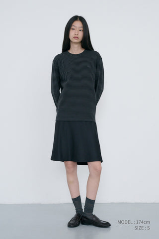 BIAS MIDI CHECKED SKIRT BLACK CHECK