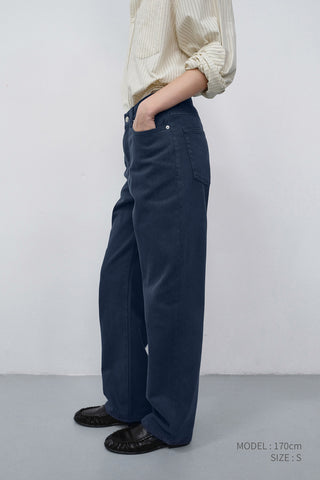 ESSENTIAL STRAIGHT COLORED JEANS BLUE NAVY