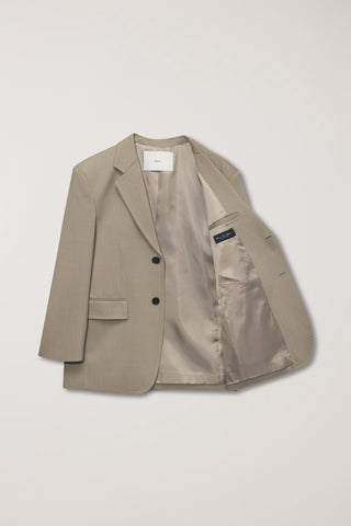 UNISEX OVERSIZED WOOL BLAZER CAMEL BEIGE