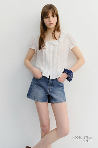 MINI DENIM SHORTS CLASSIC BLUE
