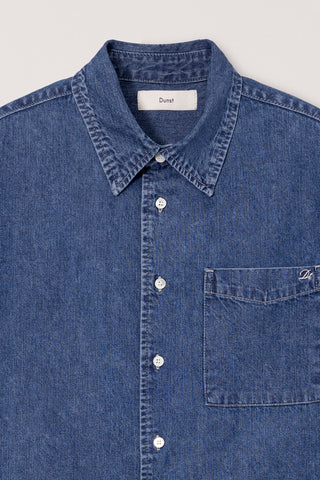 UNISEX LINEN DENIM SHIRT CLASSIC BLUE