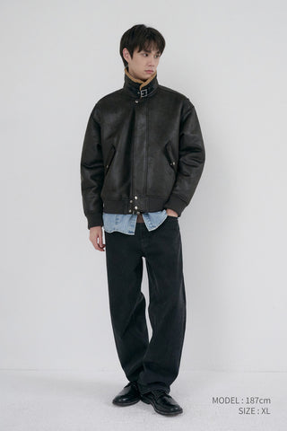 UNISEX VOLUME AVIATOR BLOUSON BLACK