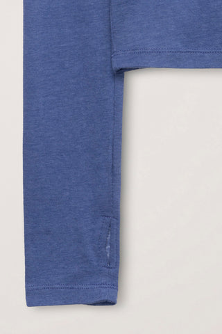 ESSENTIAL ROLL NECK TOP BLUE