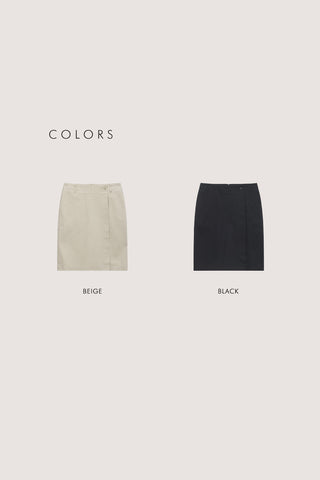 90S MIDI SKIRT BEIGE