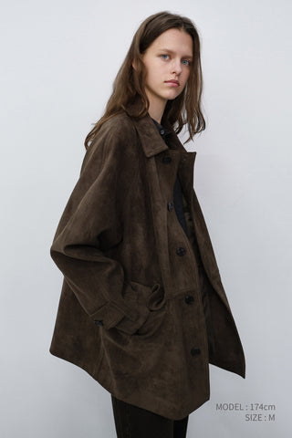 UNISEX LILY ALTER-SUEDE HALF JACKET ETOUPE KHAKI
