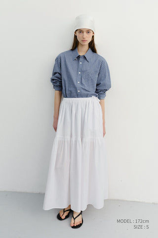 UNISEX SEERSUCKER BD SHIRT BLUE CHECK
