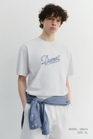 UNISEX CHAIN LOGO T-SHIRT LIGHT MELANGE GREY
