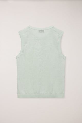 UNISEX SHEER LAYERING KNIT VEST MINT
