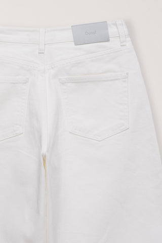 RELAXED BERMUDA DENIM SHORTS IVORY