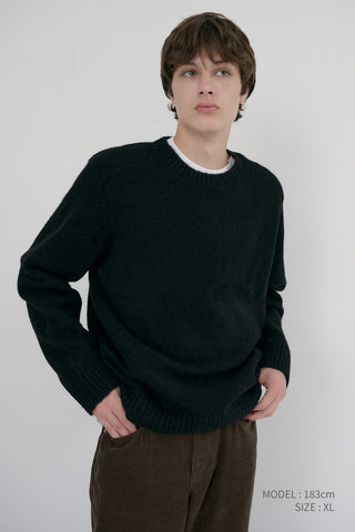 UNISEX SHAGGY DOG SWEATER BLACK