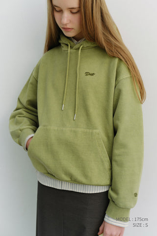 UNISEX GARMENT DYED HOODIE OLIVE GREEN