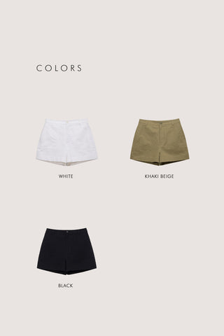COTTON SAFARI SHORTS BLACK