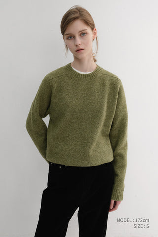 UNISEX SHAGGY DOG SWEATER OLIVE
