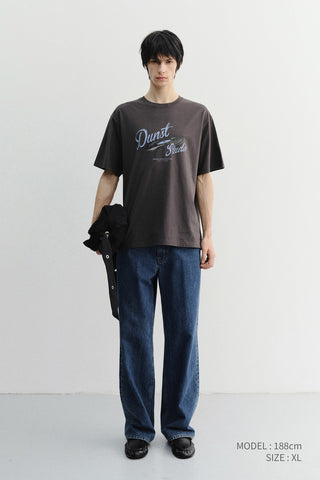UNISEX VINYL T-SHIRT CHARCOAL GREY