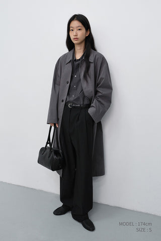 UNISEX REFINED COTTON SHIRT WASHED BLACK
