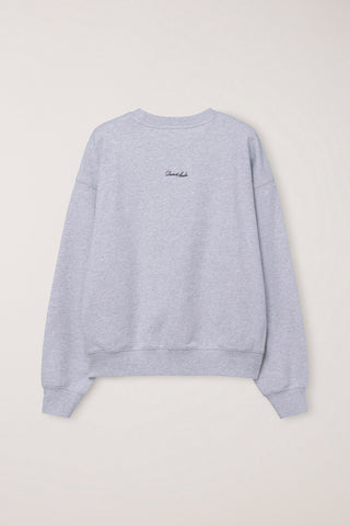 UNISEX SLOGAN SWEATSHIRT MID MELANGE GREY