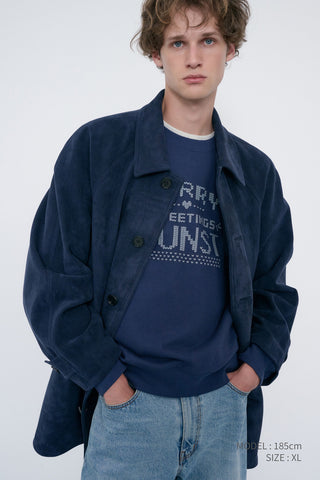 UNISEX PIXEL SWEATSHIRT NAVY