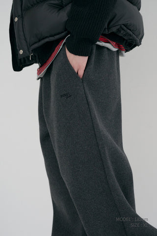 UNISEX JERSEY WIDE PANTS CHARCOAL GREY