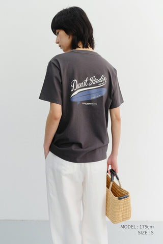 UNISEX SUMMER HOLIDAY SURF BOARD T-SHIRT CHARCOAL GREY