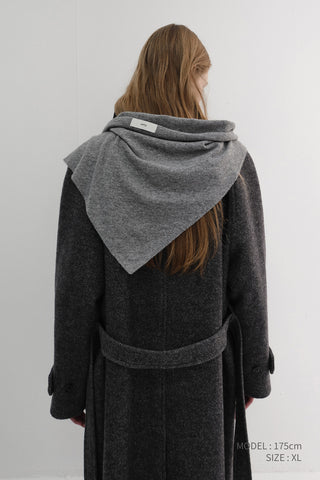 UNISEX RELAXED BALMACAAN COAT CHARCOAL GREY