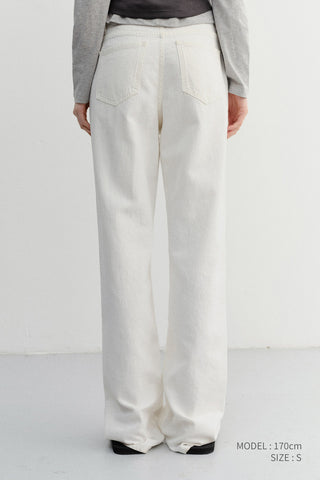 SUMMER STRAIGHT JEANS ECRU