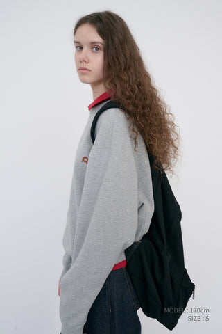 UNISEX DUNST LOGO CREASE SWEATSHIRT MELANGE GREY