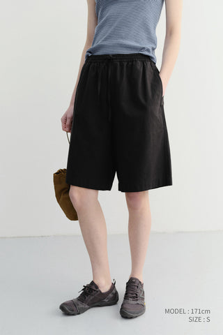UNISEX PAJAMA BERMUDA SHORTS BLACK