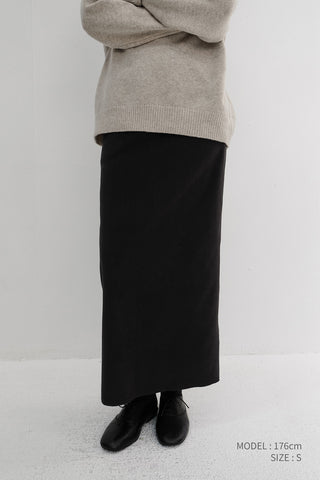 FLEECE MAXI SKIRT BLACK