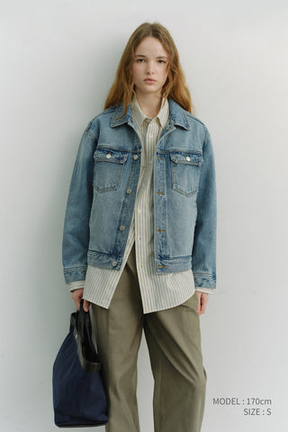 UNISEX DENIM TRUCKER JACKET LIGHT BLUE