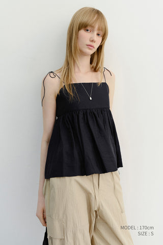 FLARED BUSTIER BLOUSE NAVY