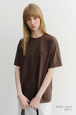 UNISEX GARMENT DYED T-SHIRT BROWN