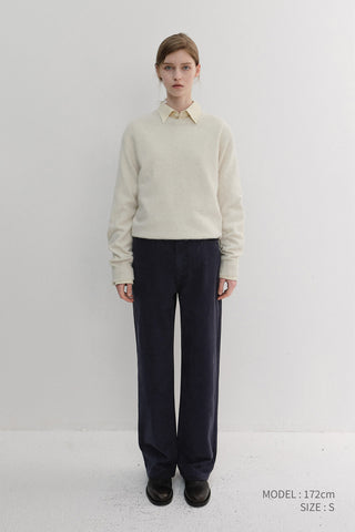 BRUSHED STRAIGHT JEANS NAVY