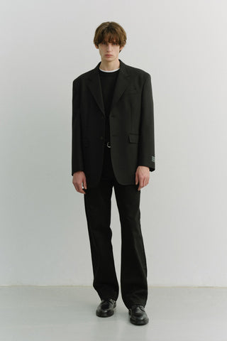 UNISEX OVERSIZED WOOL BLAZER BLACK