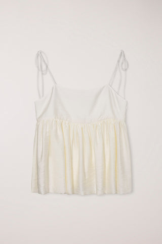 FLARED BUSTIER BLOUSE IVORY