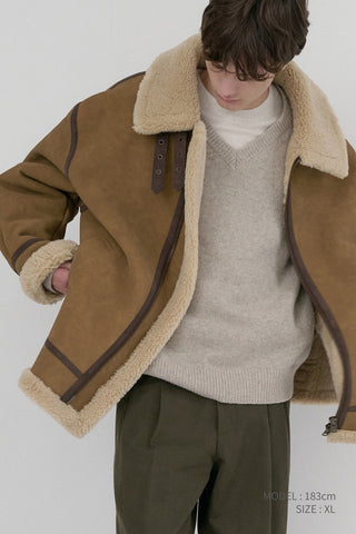 UNISEX B-3 SHEARLING JACKET CAMEL