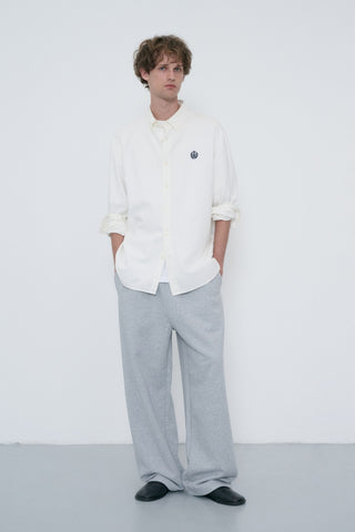 UNISEX STRAIGHT SWEATPANTS MELANGE GREY