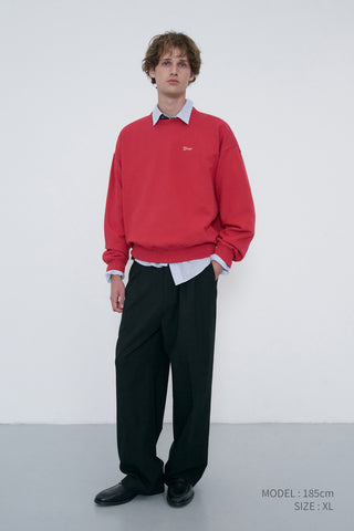 UNISEX GARMENT DYED SWEATSHIRT RED