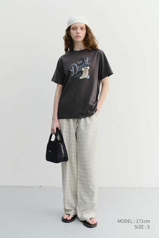 UNISEX DRAWING PUPPY T-SHIRT CHARCOAL GREY