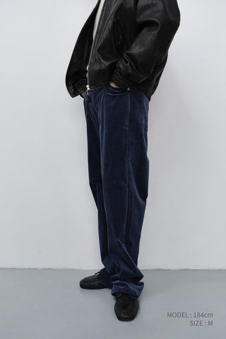 90S WIDE CORDUROY JEANS WASHED BLUE