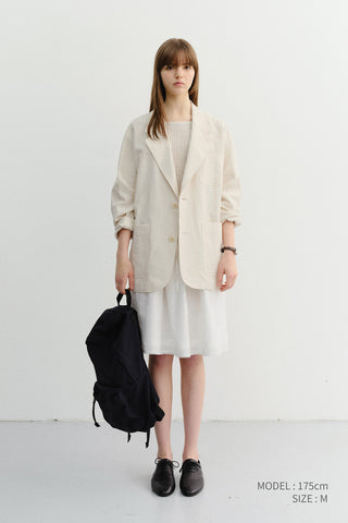UNISEX SOFT TAILORED JACKET CREAM