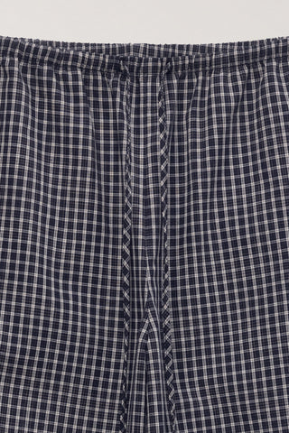 PAJAMA STRING PANTS BLACK CHECK