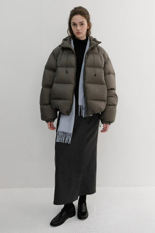 MAXI WRAP SKIRT CHARCOAL GREY