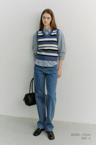 ESSENTIAL STRAIGHT FULL LENGTH JEANS CLASSIC BLUE