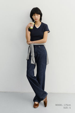 RELAXED SUMMER DENIM PANTS INDIGO BLUE